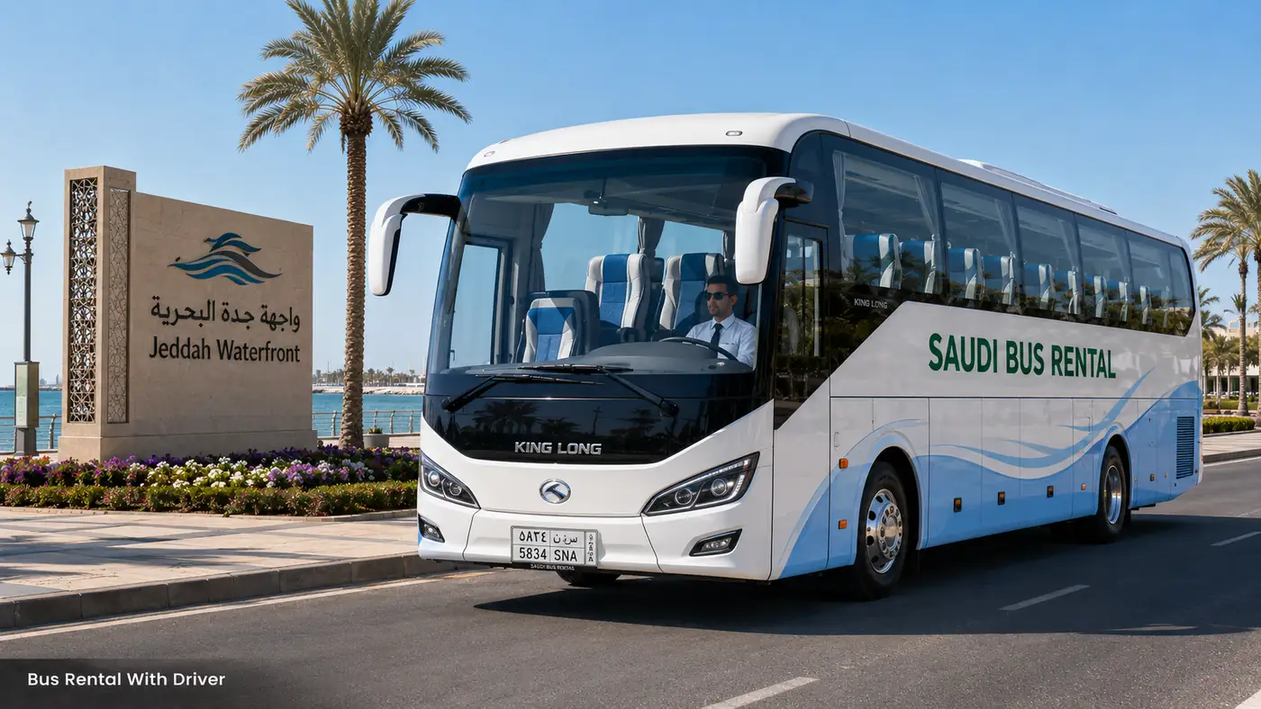 Bus rental with driver in Saudi Arabia for companies and groups