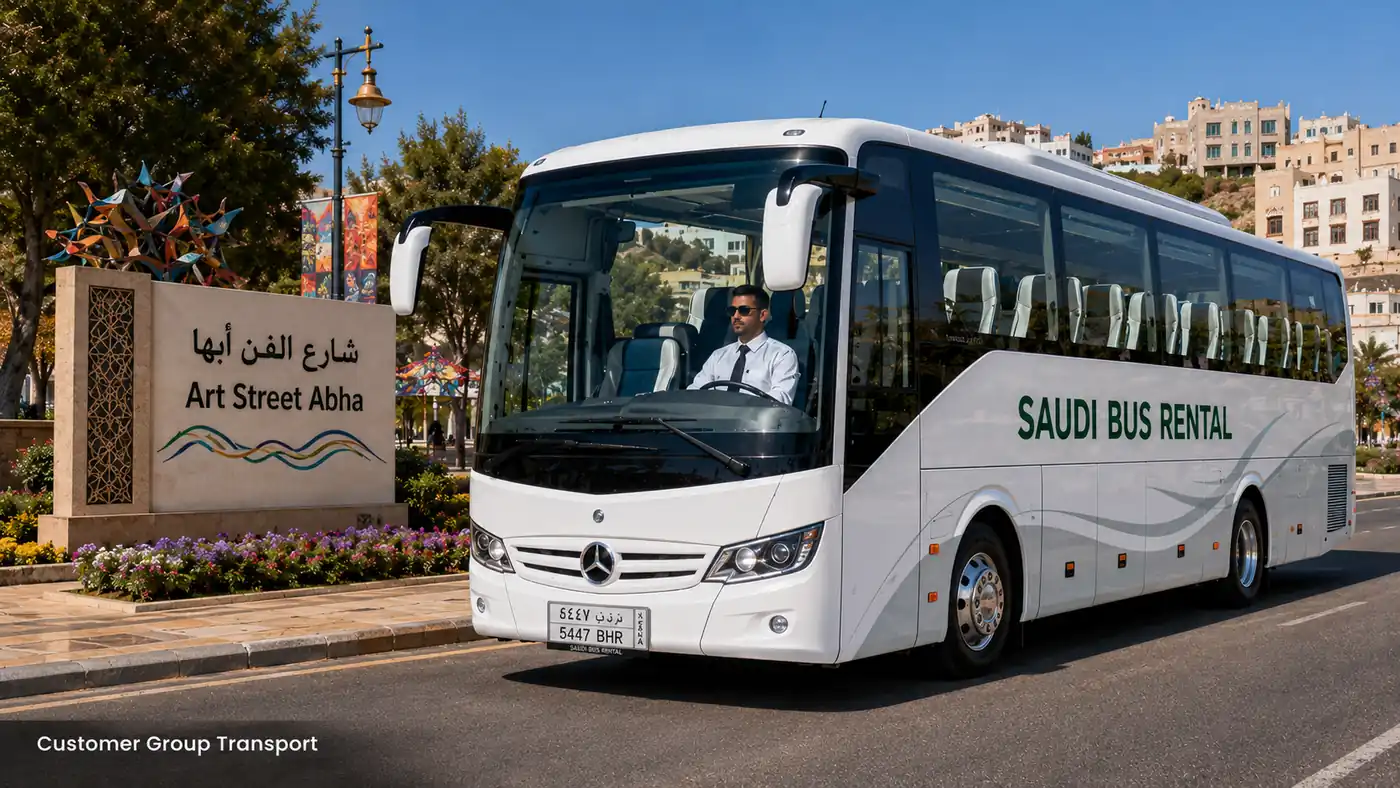 Corporate hotel school event and private group transport in Saudi Arabia