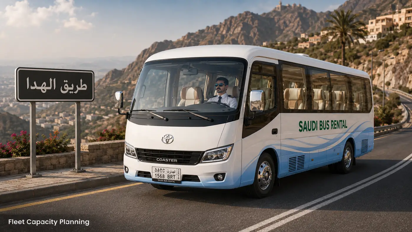 Fleet capacity luggage and comfort planning for Saudi bus rental