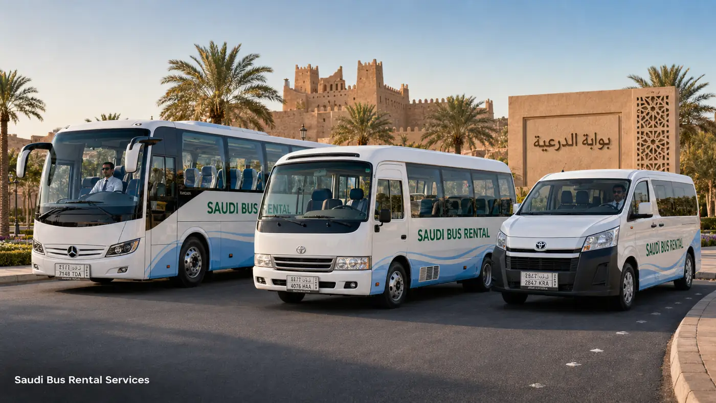 Bus rental staff transport labor transport and passenger transport services in Saudi Arabia