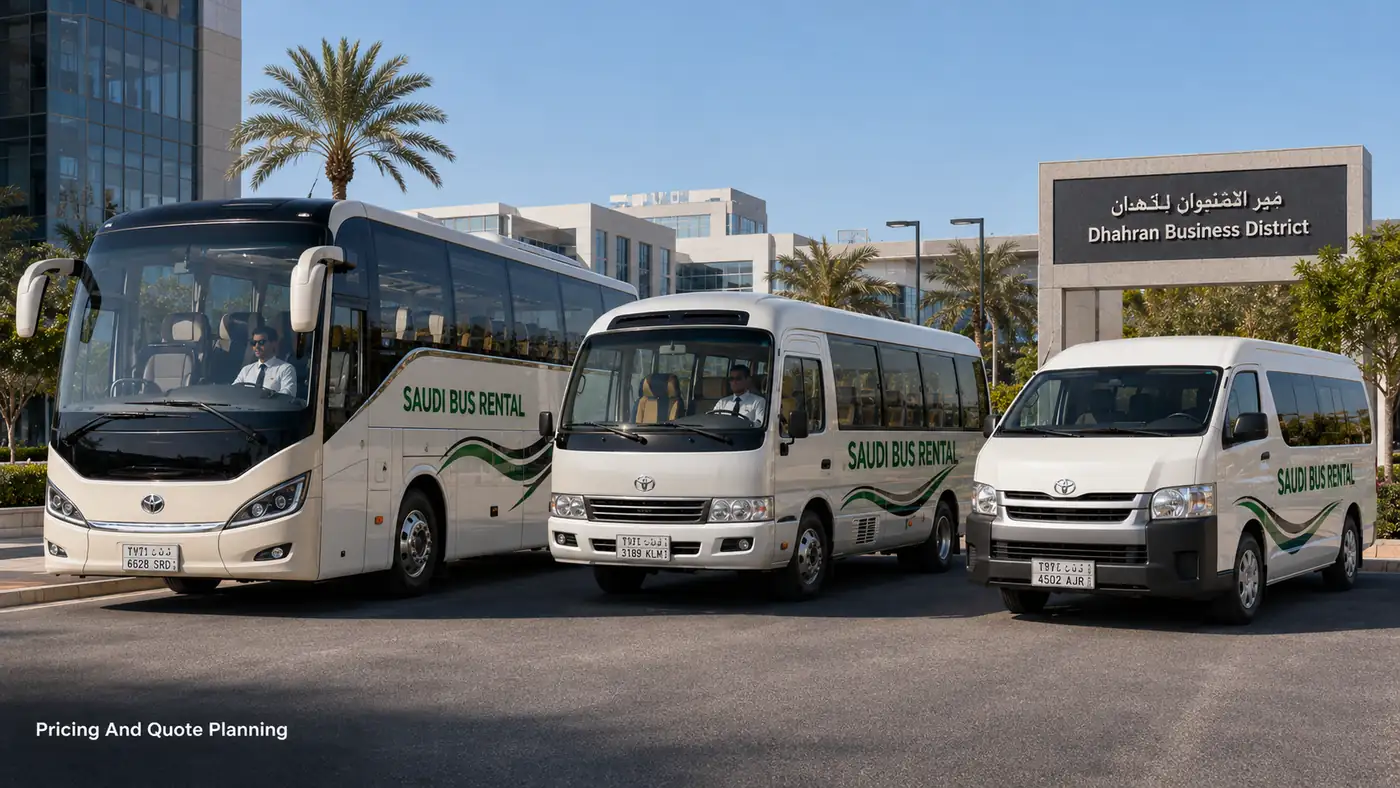 Saudi bus rental prices rates and quote planning