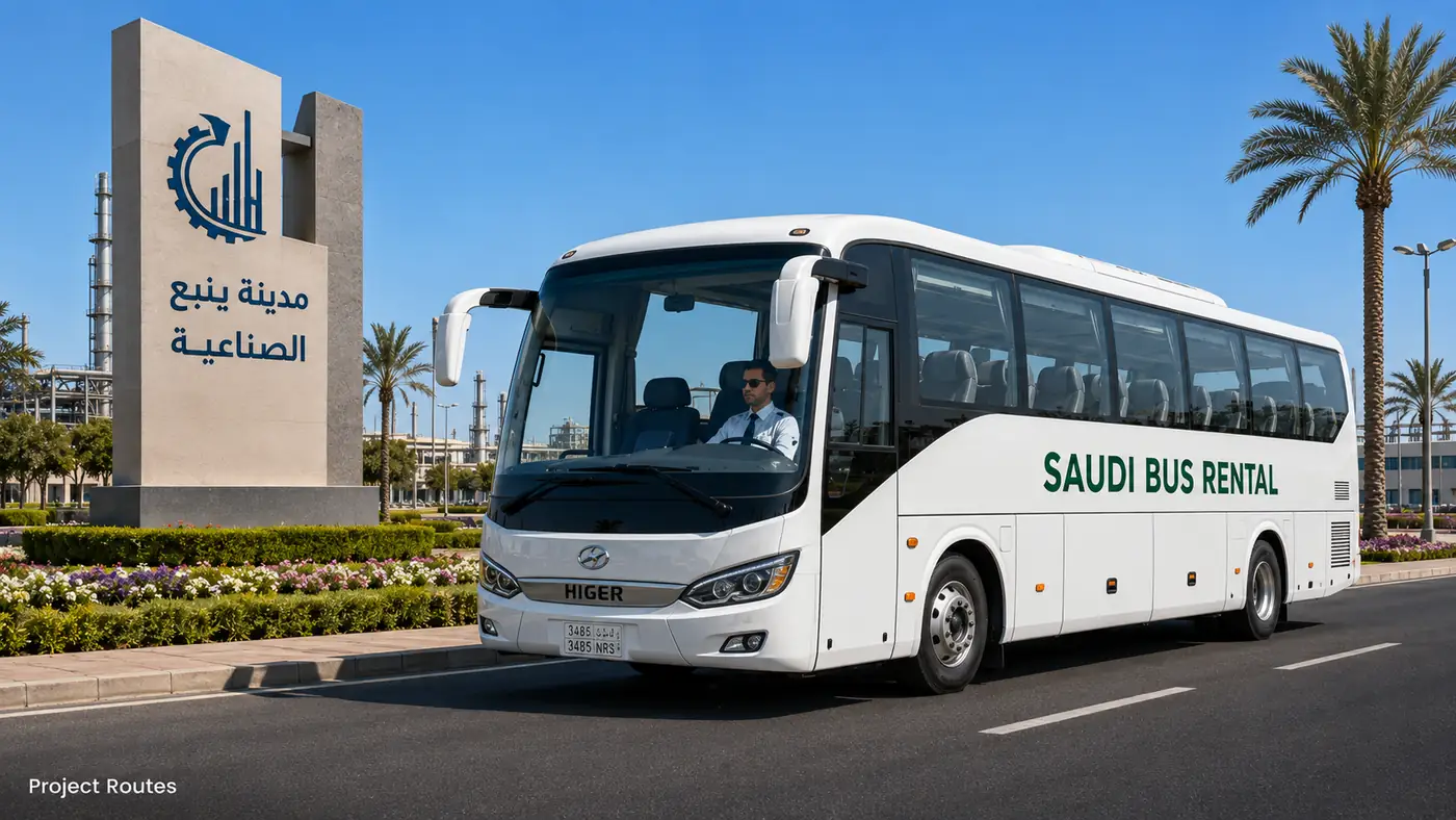 Project route transport for staff guests and site mobility in Saudi Arabia