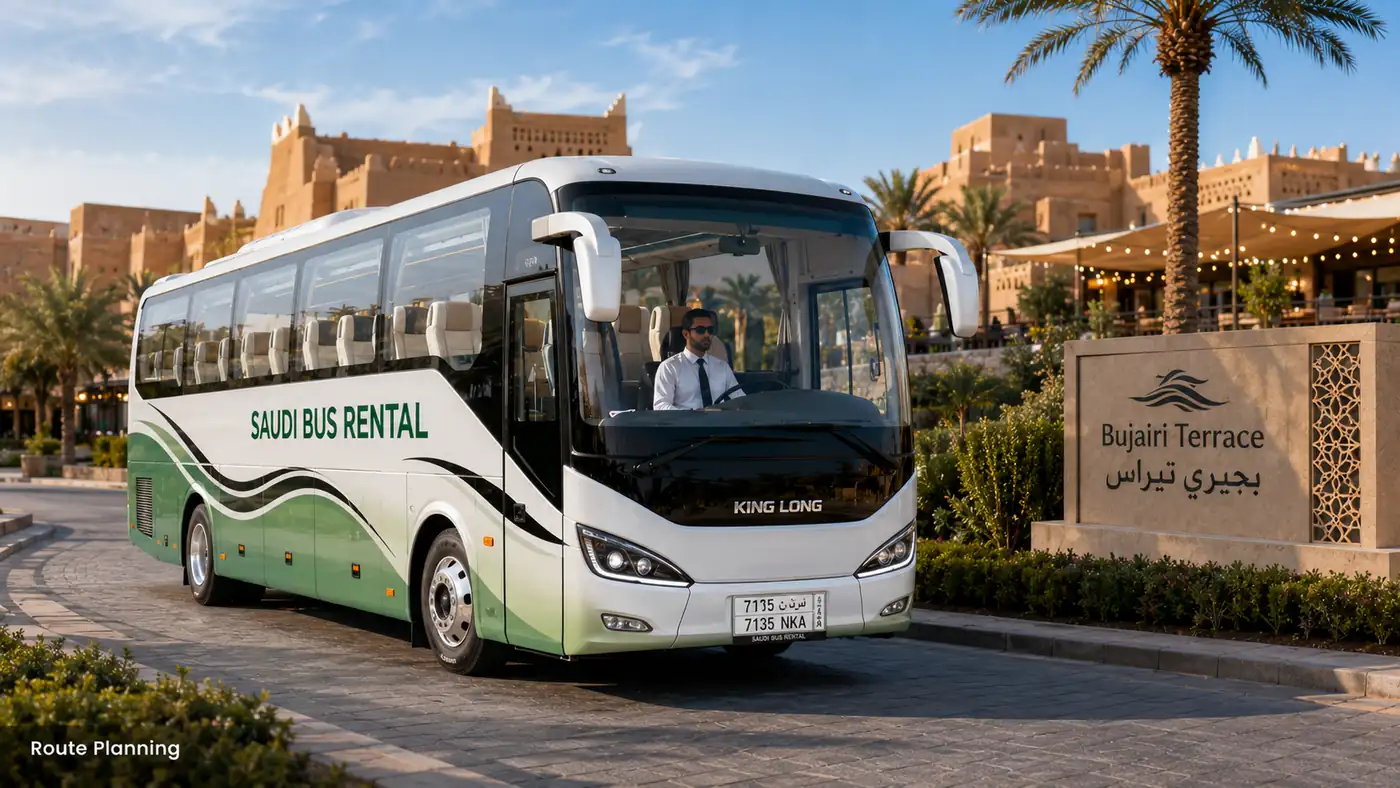 Clear route planning before Saudi bus rental booking